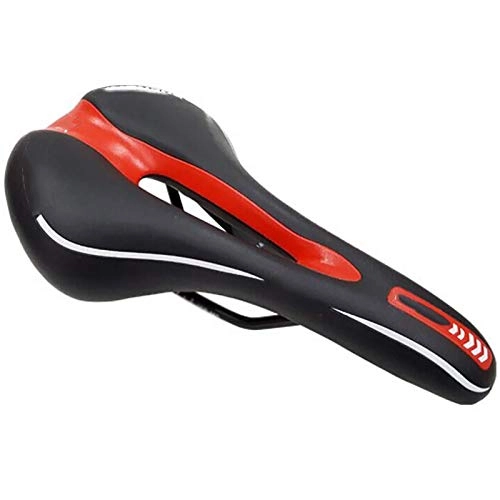 Seggiolini per mountain bike : Sella per Bicicletta Bici Semplice Medio Foro Sella per Bicicletta Sedile per Mountain Bike Mountain Bike Sella per Mountain Bike (Color : Red, Size : 27.5x15cm)