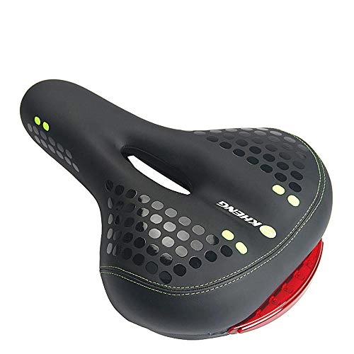 Seggiolini per mountain bike : Sella Per Bicicletta Cava Ergonomica Ampio Spazio Morbido E Confortevole Con Fanale Posteriore Sicuro E Resistente Crema Solare Impermeabile Mountain Bike / City Bike 28 * 20 Cm