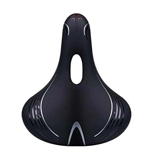 Seggiolini per mountain bike : Sella per Bicicletta Sedile in Bicicletta Cave Uomini Donne Ampia Bike Saddle Mountain Bike Seat Nuovi Arrivi Sella per Biciclette Comodo e Stabile (Color : Black)