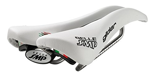 Seggiolini per mountain bike : Selle SMP Glider, Sella per Bicicletta Uomo, Bianco, 266 x 136 mm