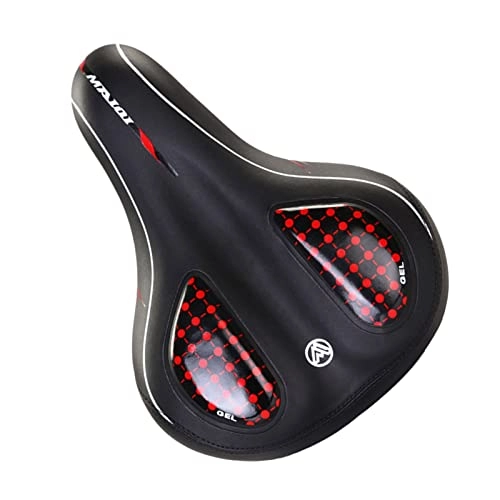 Seggiolini per mountain bike : Sharplace Cuscino del Sedile della Bici Comfort per l'equitazione Sella della Bicicletta della Strada di Montagna BMX MTB Bikes Cuscini per Cuscino da - Solido Nero Rosso