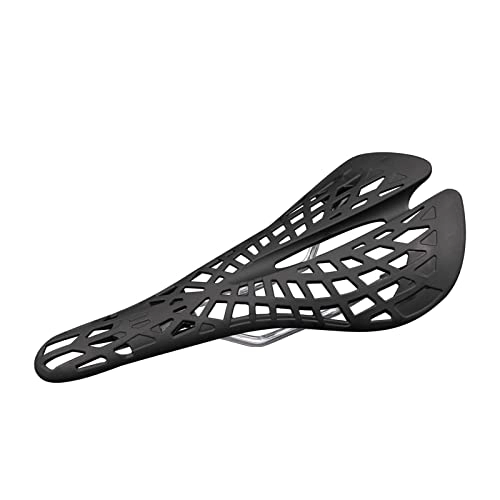 Seggiolini per mountain bike : ShoppyCharms 1 PZ Bicicletta Super Leggera Sella in Plastica Mountain MTB Bike Spider Ergonomia Hollow Sella Traspirante Cuscino in PVC Parte di Ciclismo (Color : Black)