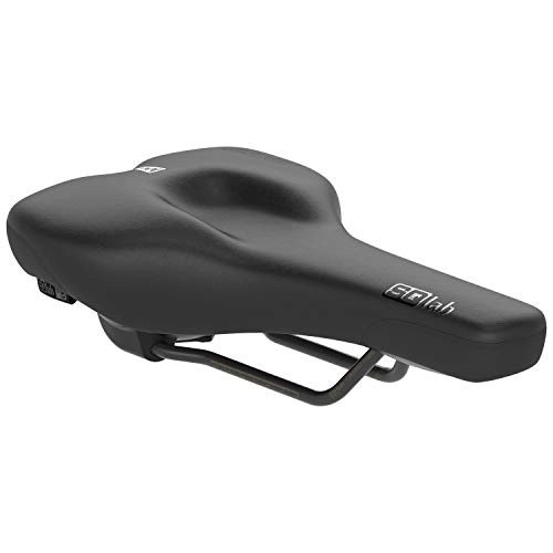 Seggiolini per mountain bike : SQ LAB 602 M-D Active, Sella di Bicicletta Trekking & Città Unisex-Adult, Nero, 15 cm