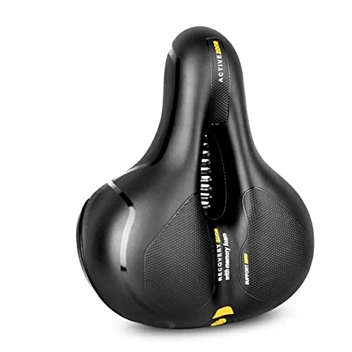 Seggiolini per mountain bike : STARWAVE Bicycle Saddle Hollow Breathable Rainproof Soft And Comfortable Cushion(Yellow) 25 * 20 * 9cm