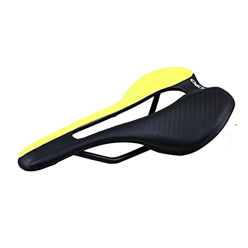 Seggiolini per mountain bike : YINHAO 2020 EC90 Sella per Biciclette Comfort Road MTB Mountain Bike Bike Cycling Saddle Sedile Cuscino Bike Pelle EC90 (Color : Black And Yellow)