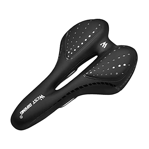 Seggiolini per mountain bike : YINHAO MTB Mountain Mountain Bike Cycling Addensato Extra Comfort Ultra Soft Silicone 3D Gel Pad Cuscino Cuscino da Sella per Biciclette Sedile Sella (Color : Black)