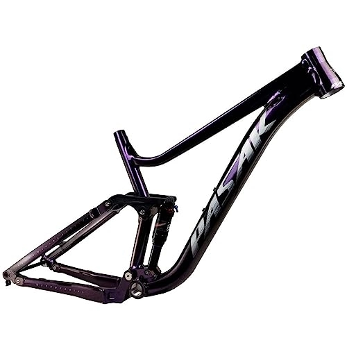 Cadres de vélo de montagnes : FAXIOAWA Cadre de vélo de Montagne à Suspension complète 27, 5er / 29er Cadre VTT de Descente 16'' / 18'' 3.0 Pneus Boost Thru Axle Frame 148mm DH / XC / AM (Color : Purple, Size : 27.5 * 18'')