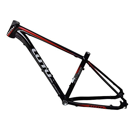 Cadres de vélo de montagnes : Fourches de suspension 27, 5 pouces ligne intérieure cadre de vélo de montagne cadre en alliage d'aluminium cadre ultra léger de vélo noir Bike Air Fat Fork ( Couleur : Noir , Taille : Taille unique )