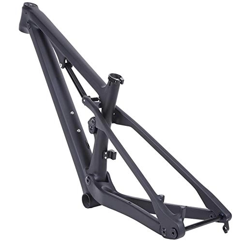 Cadres de vélo de montagnes : LJHBC Cadres pour Vélo T800 Cadre de vélo de Montagne à Suspension en Fibre de Carbone 148 x 12 mm Boost Suspension intégrale Accessoires de vélo 27, 5 / 29ER (Color : Black, Size : 29x27.5in)