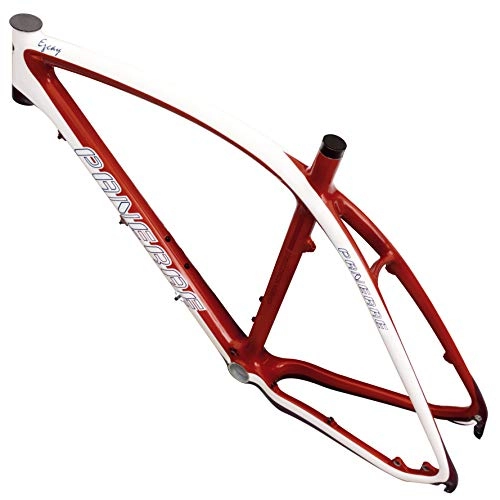 Cadres de vélo de montagnes : PANERAE Cadre vélo fibre carbone VTT 27, 5" avec tige et fermeture (XL, bordeaux)