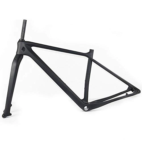 Cadres de vélo de montagnes : TQ UD Noir Brillant Route Cadre vélo, VTT Cadre T1000 Carbone VTT avec 110 * Frameset 15MM Boost Fork, 19inch