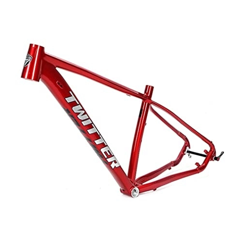 Cadres de vélo de montagnes : UKALOU 27.5 / 29er Cadre VTT en Alliage d'Aluminium Frein à Disque Cadre de VTT 15'' / 17'' / 19'' XC Hardtail Cadre de vélo Thru Axe 12 * 148mm Boost Frame BSA68 (Color : 15'' Red)