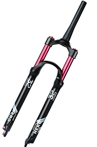 Fourches VTT : 26 / 27.5 / 29 ''Amortisseur d'air de Fourche Avant de vélo Voyage 115mm avec Amortissement 1-1 / 2 1-1 / 8 Fourches à Suspension de vélo QR 9mm Frein à Disque VTT Fourche à Suspension pneumati