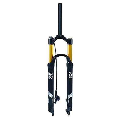 Fourches VTT : Air Mountain Vélo Suspension Forks MTB 140mm Travel, 26"27, 5" 29"Alliage léger 9mm QR Frein à Disque Fourchette à vélos (Color : Straight Line, Size : 27.5inch)