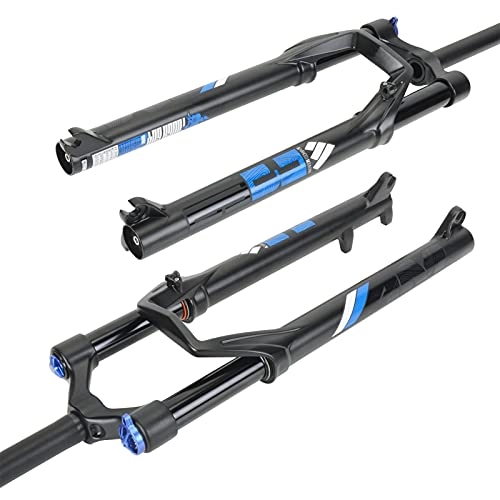 Fourches VTT : Fourche Avant VTT 27.5 ER VTT Tout en Alliage D'aluminium ​mécanique Ressort De Suspension De La Suspension De La Fourche D'amortissement pour Accessoires De Vél Black.a