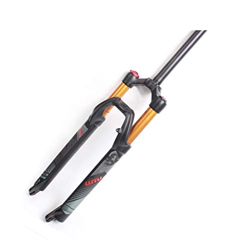 Fourches VTT : Fourche de Vélo Suspension Fork 29 27.5 26 "SUPPORT DE VENTE DE VENTE DE VENTE DE VTT DE VTT DE MONTAGNE FORKS TUBE STRÉTILE MANUELLE MANUELLE DISQUE VOYAGE DE FREIN 100MM ( Color : Black Gold 27.5 )