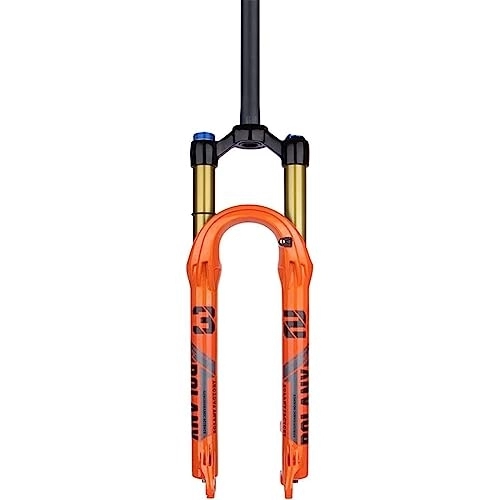 Fourches VTT : Fourche À Suspension VTT 27.5 / 29 Fourche À Air VTT 120Mm Débattement 28.6Mm Fourche De Frein À Disque Droite QR 9Mm Orange M, 29inch