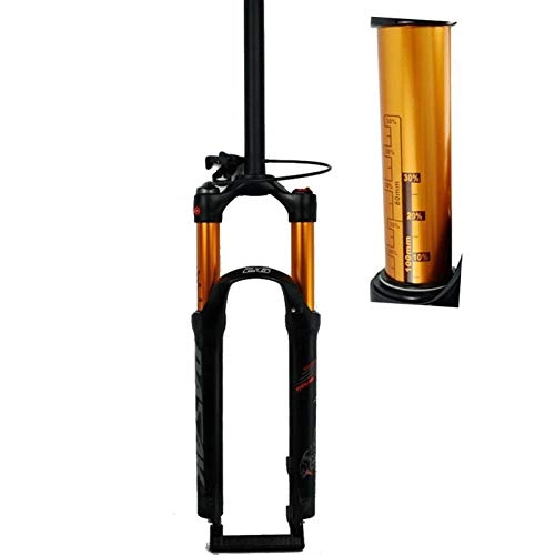 Fourches VTT : Fourche à Suspension ultralégère Air Mountain Vélo Suspension Fourche 26 27, 5 29 Pouces Tube Droit 1-1 / 8"QR 9mm Travel 100mm Manuel / Verrouillage de Couronne MTB Forks 1790G Vélo à vélo Accessoire