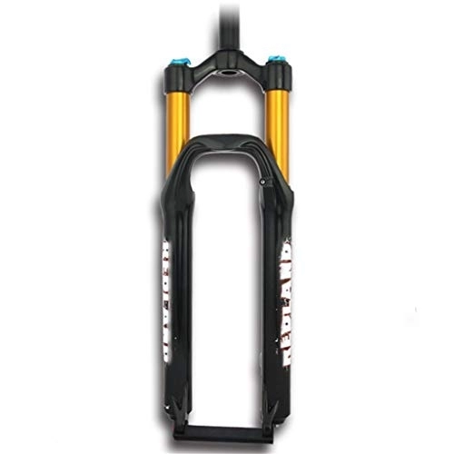 Fourches VTT : Fourche à Suspension VTT Amortisseur Pneumatique Fourche De Bicyclette Amortisseur de réglage d'épaule en Alliage d'aluminium avec Fourche à gaz réglable en 8 Sections Type de Tube Droit, A