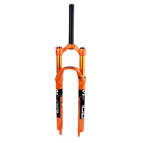 Fourches VTT : fourchette de vélo de montagne Bike Fork Solo Air orange Vélo Vélo Vélo Suspension droite droite / conique RL / LO 26 / 27.5 / 29inch Alliage de magnésium QuickRelease Fourches de suspension de vélo
