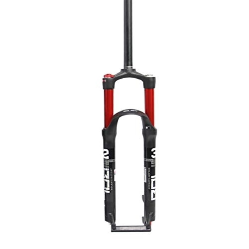 Fourches VTT : HIOD Fourche de Bicyclette Tout Droit Tube VTT Suspension Choc de Face Fourchette Verrouillage de Choc Vélo Contrôle d'épaule, Red, 27.5-inch