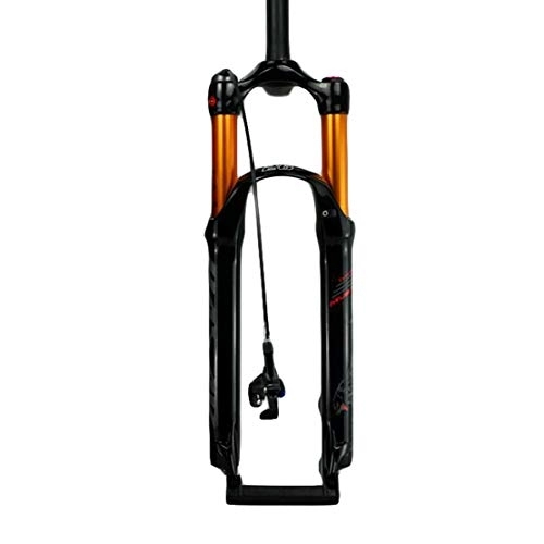 Fourches VTT : HIOD Fourches de Vélo Air Suspension Pompe de Choc VTT Bicyclette Fourchette Tube Droit Vélo de Montagne Fourchette avec Verrou de Suspension, B, 26-inch