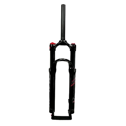 Fourches VTT : HSQMA 26 27, 5 29 Pouces VTT Air Fourche 100mm Voyage VTT Suspension Fourche Amortissement Ajuster 1-1 / 8"Droite Vélo Fourche Avant Verrouillage Manuel QR 9mm (Color : Black, Size : 26'')