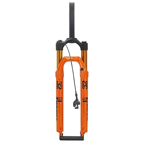 Fourches VTT : HSQMA Fourche De Suspension pour Vélo 26 / 27.5 / 29 Pouces Fourche Pneumatique VTT Déplacement 110mm 28.6mm Droit Fourche Avant Verrouillage À Distance QR 9mm (Color : Orange, Size : 29inch)
