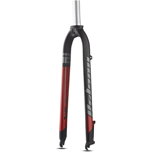 Fourches VTT : HSQMA VTT Rigide Fourche Avant 26 27.5 29 Pouces Suspension Fourche Léger Alliage D'aluminium Fourche 1-1 / 8 Droite Frein À Disque QR Vélo Amortisseur (Color : Red, Size : 29inch)