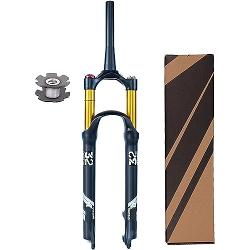 Fourches VTT : JAMJII 26 27.5 29 Pouces VTT Suspension Fourche, Tube Droit 1-1 / 8 « Bicycle Air Shock Absorber Front Fork Voyage 120mm, Shoulder Lock~b, 26inch