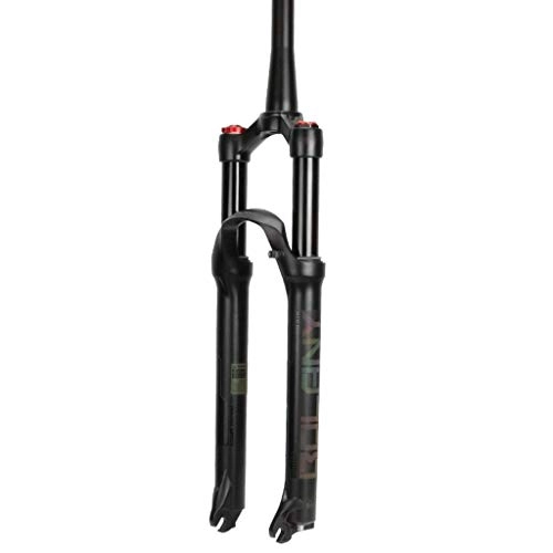 Fourches VTT : JINMEI Fourche À Suspension pour Vélo VTT 29"1-1 / 8" Fourches Pneumatiques pour Vélo QR avec Réglage De L'Amortissement, Débattement De Suspension 120Mm Frein À Disque