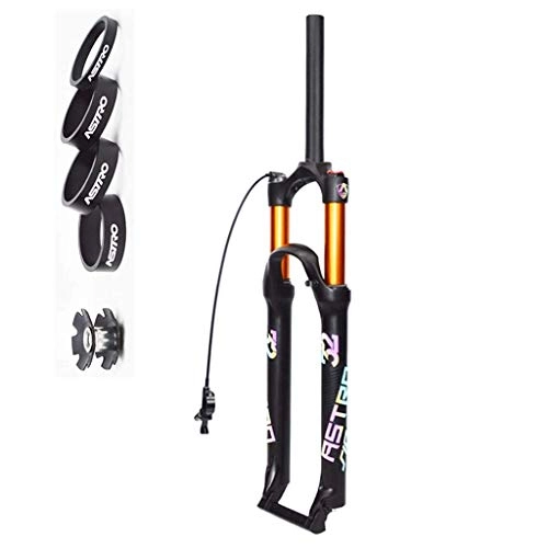Fourches VTT : KQBAM Air Bicycle Fork 26"Bicycle Fork 27.5" 29"MTB 1-1 / 8" Straight Steerer 100Mm Travel QR 9X100Mm Remote Lockout Manual Lockout