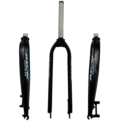 Fourches VTT : LCBYOG VTT VTT Vélo de Route Huile Cast Shaped Dur Fork 26 / 27, 5 / 29 Pouces 700C Pur Disque de Frein en Alliage d'aluminium Fourche Fourche VTT (Color : Bright Black Blue)