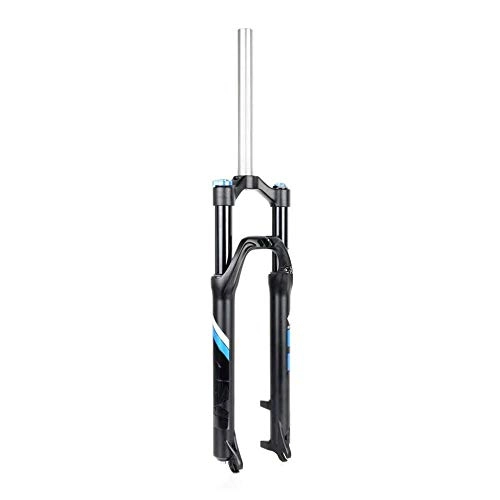 Fourches VTT : LIMQ Fourche Avant De Vélo De Suspension Pneumatique D'alliage De VTT pour Accessoires De Vélo De Frein De Disque De Route De Ville De 26 / 27.5 Pouces, Blackblue-26INCH