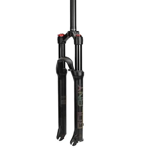 Fourches VTT : LJP VTT Vélo Air Fork Supension Réglage Rebond 26 / 27, 5 / 29er Serrure Droite fuselé Fork Mountain for Accessoires Vélo Frein à Disque (Color : Black, Size : 26er Straight Hand)