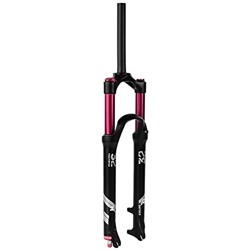 Fourches VTT : LvTu Bicyclette Fourche Suspension VTT 26 27, 5 29 Pouces, Ultra-léger Alliage Vélo de Montagne Fourche à Air Voyage 140mm Tube Droit / Conique pour 1.5-2.45" Pneus (Color : Straight Manual Lock Out, S