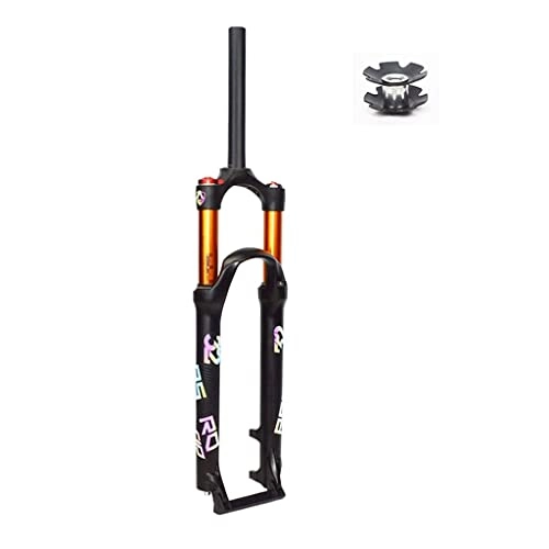 Fourches VTT : LXFHOMED Fourches de vélo VTT de 66 / 70, 5 / 73 cm, fourche avant pneumatique de voyage de 120 mm, fourche de vélo de suspension QR 9 mm, frein à disque (69, 8 cm)