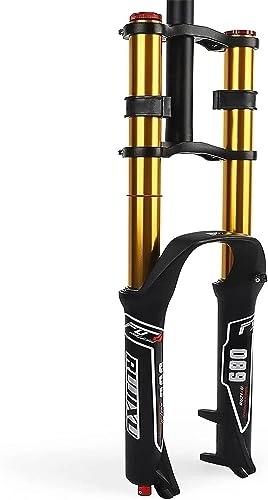 Fourches VTT : MAXCBD Fourche à Suspension for vélo Fat Bike Fourche Avant Droite VTT de Descente Fourche VTT, Gold (Color : Black, Size : 27.5inches)