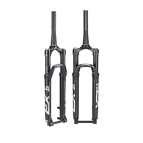 Fourches VTT : MIYUEZ Fourche avant de VTT 26, 27, 5, 73, 6 cm, fourche de suspension VTT 15 x 100 mm - Ltinéraires de réglage : alliage d'aluminium et magnésium - B-73, 7 cm