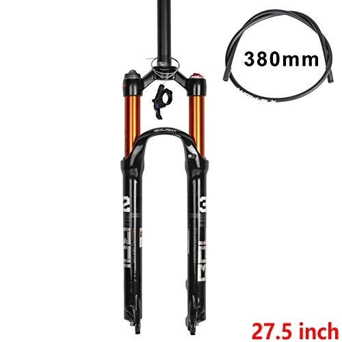 Fourches VTT : QBIL Alliage de magnésium Mountain Bike Front Fork Air Pression Air Amortisseur Front Fork Bicycle Front Fork Accessoires, Remotecontrol, 27.5inches