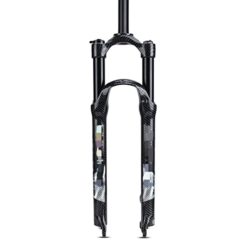 Fourches VTT : SMANNI 27.5 / 29 Air VTT Suspension Fourche Alliage de magnésium Carbone Motif VTT Fourche Amortisseur QR 9mm 120mm (Color : 29 Remote Lockout)