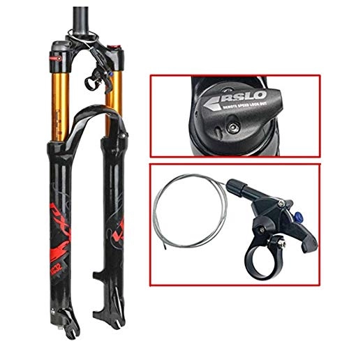 Fourches VTT : Sonwaohand 26" Mountain Bike Suspension Fork, 1-1 / 8' Lightweight Magnesium Alloy MTB Bike Gas Fork Support 100mm 27, 5 Pouces Un