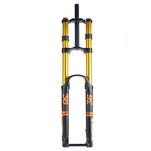 Fourches VTT : SORBEZ Fourche à Air à Suspension VTT Double épaule Fourche de vélo 27.5 29 Pouces 160mm Fourche de vélo VTT Amortissement Rebond 15 * 110mm essieu (Color : 27.5 inch 15x110 a)