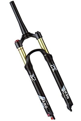 Fourches VTT : SuIcra Fourche à Suspension de vélo 26 / 27, 5 / 29'' 115 mm de débattement VTT Air Fork Rebound Réglable 1-1 / 8 Droite / Conique Fourche Avant Frein à Disque QR 9 mm (Color : Tapered HL, Size : 27.5inch)