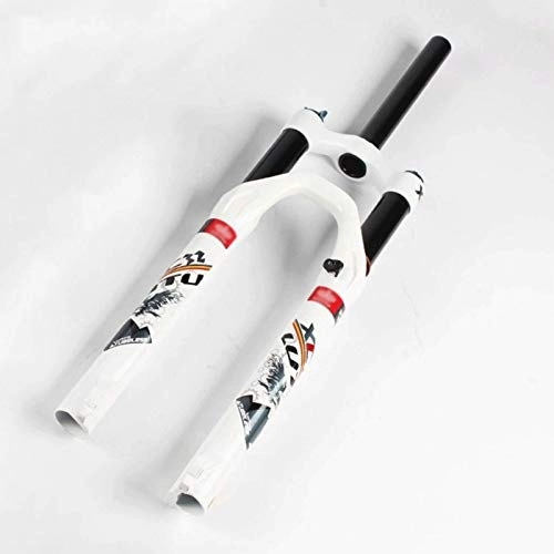 Fourches VTT : Suspension de Cyclisme VTT Fourche à Suspension de vélo 26 27, 5 29 Pouces Amortisseur à Pression d'air VTT Tube Droit ABS Verrouillage Frein à Disque Voyage 100mm QR 9mm 1760g