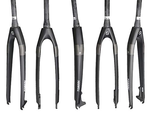 Fourches VTT : TYBXK Fourche VTT Full Carbon Fiber Mountain Bike Fork Dur Fourche Fit Disc Brake Matte 1-1 / 8 28.6mm Fourchette Bicicleta 26er 27.5ER 29ER (Color : Gray 26ER)