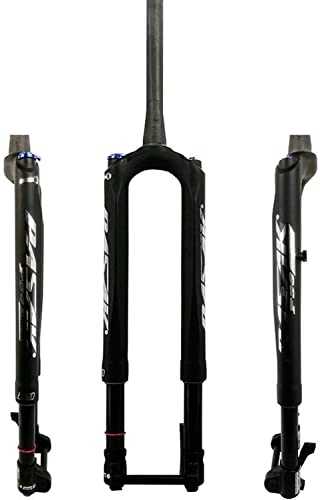 Fourches VTT : UPPVTE VTT Bicycle Carbon Fork27.5 29", Air de vélo de Montagne à Travers axle15 mm * 100 mm Suspension de Direction prédictive Oil et Fourche à gaz Vélo Fourche (Color : Black, Size : 27.5 inch)