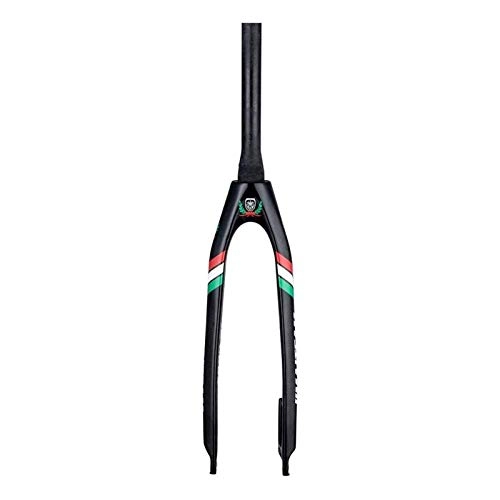 Fourches VTT : VTT Fourche Avant 26 / 27.5 / 29 Fibre de Carbone Amortisseur Fourche Avant Fourche à Suspension Accessoires de vélo de Route V Frein Fourche Dure Black, 26lnch