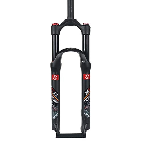 Fourches VTT : VTT Fourche Avant vélo VTT Fourche vélo Suspension Fourche Air Fourche 26 / 27.5 / 29 Pouces en Alliage d'aluminium Amortisseur Fourche à Ressort, Black Black, 29lnch