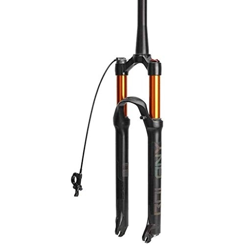 Fourches VTT : Vélo fourche carbone Steerer Tube Air Carbon Fourche canal rachidien Air Fork 26er 27.5er .29er Suspension Fork Mountain Smart Lock Out Damping Ajuster 100mm Voyage ( Color : C , Size : 27.5inch )